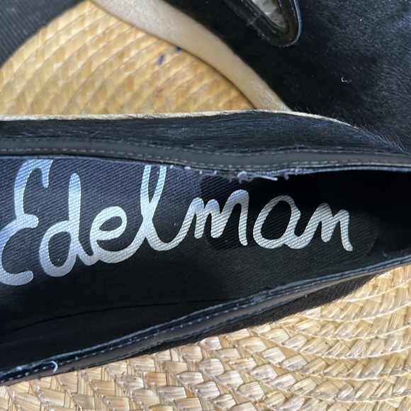 Sam Edelman Becker Real Fur Slip -on Sneakers Loafer Canvas Size 12 - Picture 14 of 15